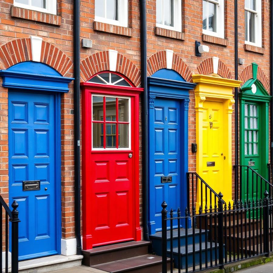 Portas coloridas de Dublin