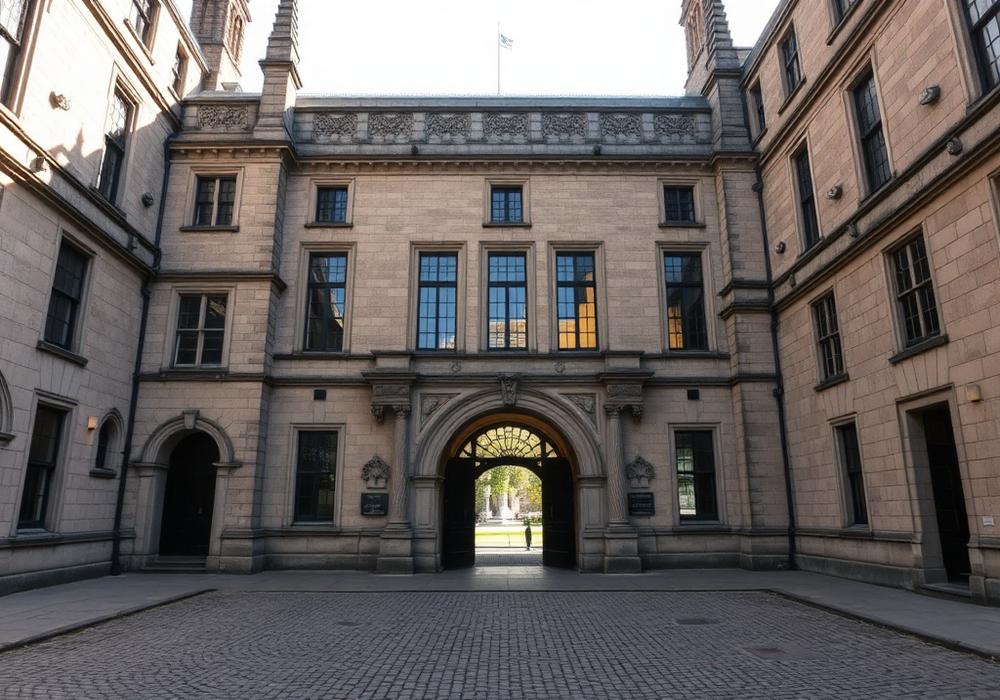 Entrada do Trinity College em Dublin